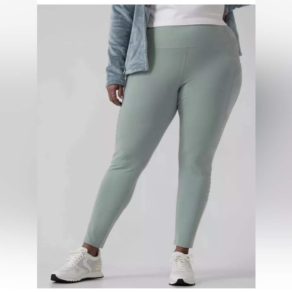 NWT Athleta Delancey Moto Tight Legging 3X Minimalistic Gray City Travel Casual